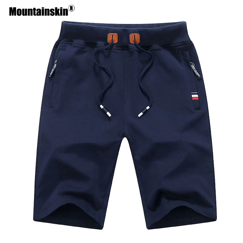 Mountainskin 2021 Solid Men's Shorts Summer Mens Beach Shorts Cotton Casual Male Sports Shorts Homme Brand Clothing SA932