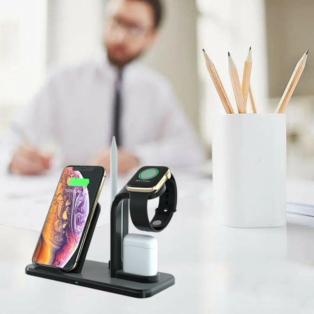 3-в-1 N35 быстрая Беспроводная зарядная док-станция QI для часов airpods смартфонов ip |