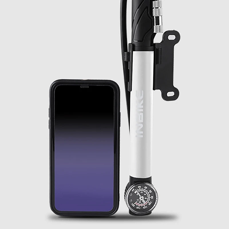 Портативный велосипедный насос INBIKE с манометром воздушный Presta Schrader для