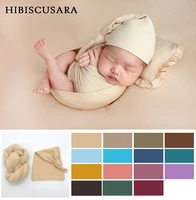 soft strong stretch baby wraps newborn infant elastic photography swaddlings with hat bebe photo props wrap blanket 40165cm