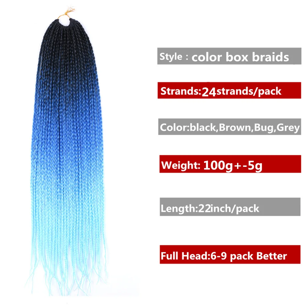 Полная звезда цветные косы 3S крючком синтетические удлинители волос Омбре