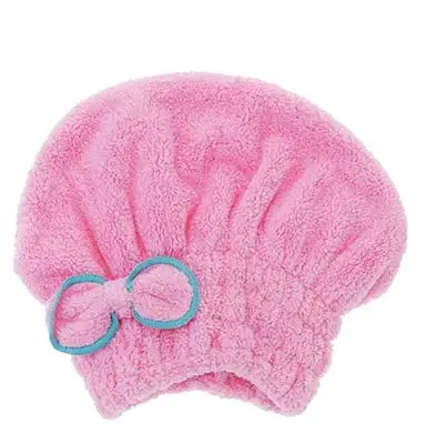 Pink 1 шт., милое бантиковое полотенце для ванной, полотенце для сушки, Дамское Впитывающее сухое полотенце, уплотненное Полотенце Для Ванной Душа для женщин - Цвет: Pink