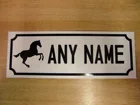 3 шт. персонализированные Премиум двери лошади, виниловый Знак наклейкитабличка с именем