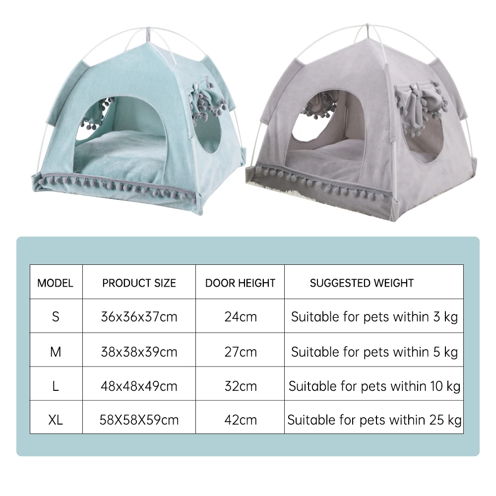 S-XL Pet Cat Dog Summer Nest Tent Ultra-soft Fabric Sleeping Bed For S/M/L Soft Puppy Cushion Pads Kennel House | Дом и сад
