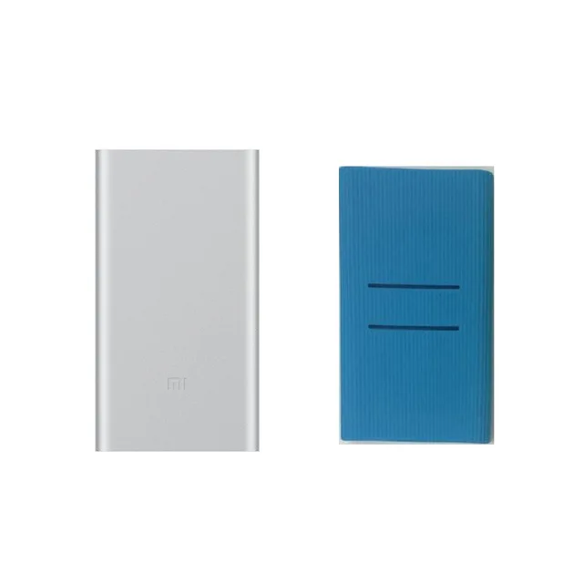 Silver Add Blue Xiao mi mi power Bank 2 Внешний аккумулятор 18 Вт Quick Charge power Bank 10000 PLM09ZM с двойным USB выходом для телефона - Цвет: Silver Add Blue