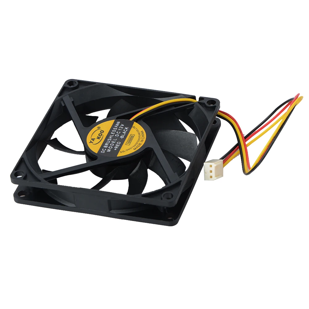 Вентилятор охлаждения 12V 80mm DC чехол для компьютера 3 Pin провод 80x80x15mm охлаждающий