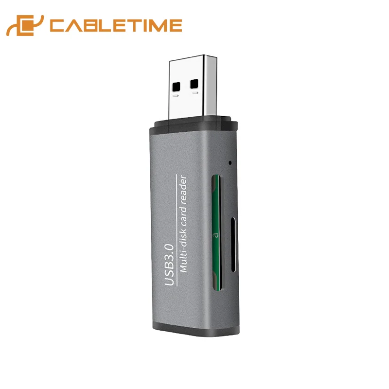 Кардридер CABLETIME USB 3 0 SD/Micro SD TF карта памяти адаптер для Macbook Pro Samsung ноутбука