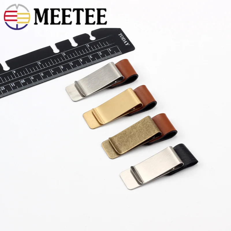 Meetee 2 шт. ретро из чистой меди держатель для ручки нержавеющей стали зажим Пряжка