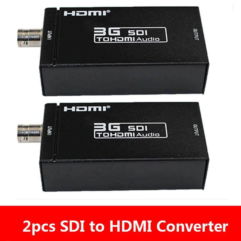 2 шт. 1080P HD SDI видео адаптер конвертер to HDMI для Камера вилка стандарта ЕС/США|Кабели