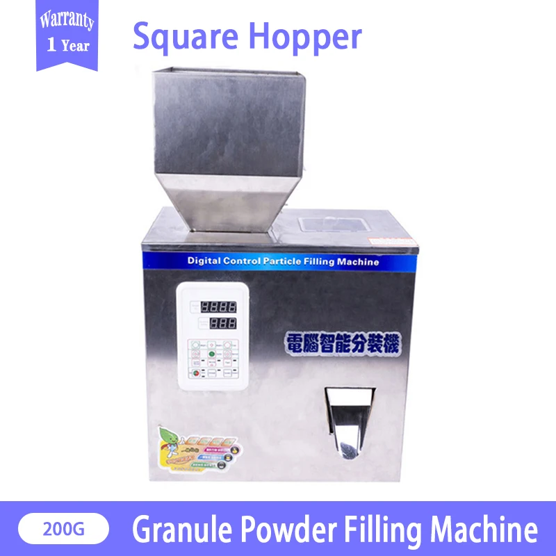 

200G Granular Powder Filling Machine Automatic Weighing Machine Tea Seed Wolfberry Granule Square Hopper Dispensing Machine