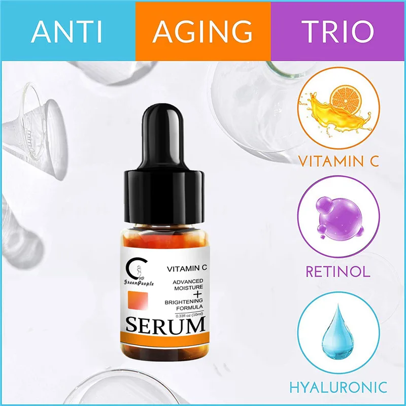 GPGP GreenPeople Vitamin C Skin Oil Liquid Freckle Removal Acne Scars Hyaluronic Acid Anti-wrinkle Vc Face Essential Oil