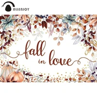 allenjoy wedding background fall in love valentines day autumn pumpkin leaves trees thanksgiving backdrop photo studio photocall