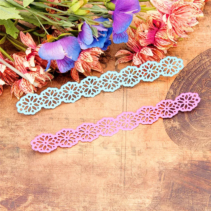 Режущие штампы 15*3 см полосатая Снежинка металлическая печать рельефный бумажный