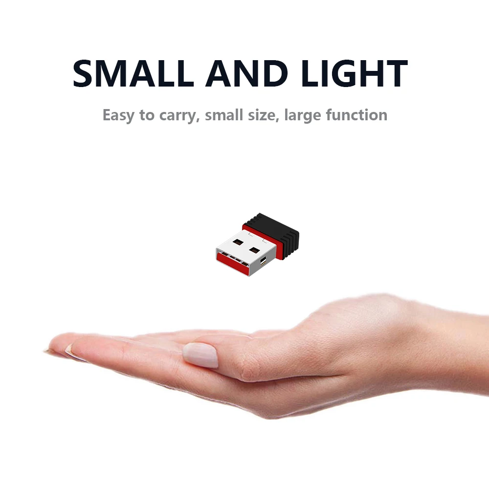 Мини ПК WiFi адаптер 150 м USB антенна Беспроводная компьютерная Сетевая Карта 802.11n/g/b