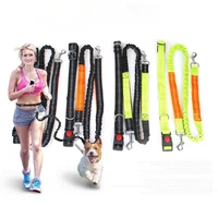 reflective leash traction rope running hands free hot sales sports dog fitness pet belt