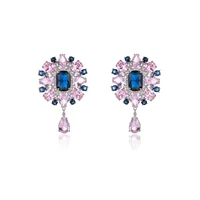 cubic zircon earrings for weddingflower cz dangle earring for womenpretty jewelry accessories ce11686