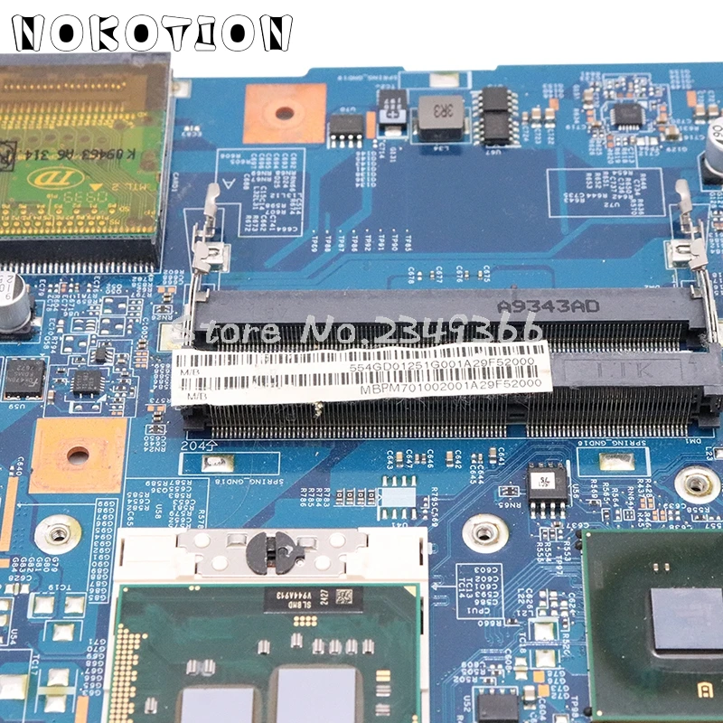 NOKOTION MBPRF01001 MB. PRF01.001 для acer aspire 5740 5740G материнская плата ноутбука 48.4GD01.01M HM55 DDR3 HD5650 1 ГБ Бесплатный процессор