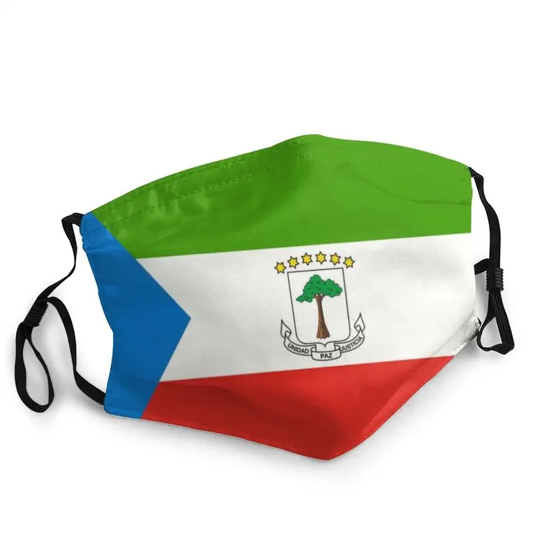 

Flag Of Equatorial Guinea Non-Disposable Mouth Face Mask Adult Unisex Anti Dust Mask Protection Cover Respirator Mouth Muffle