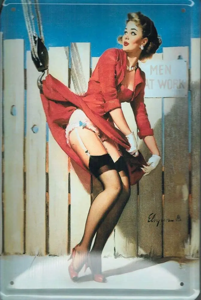 DINGDUO de cartel de hojalata Vintage Sexy chica de Bar para garaje...