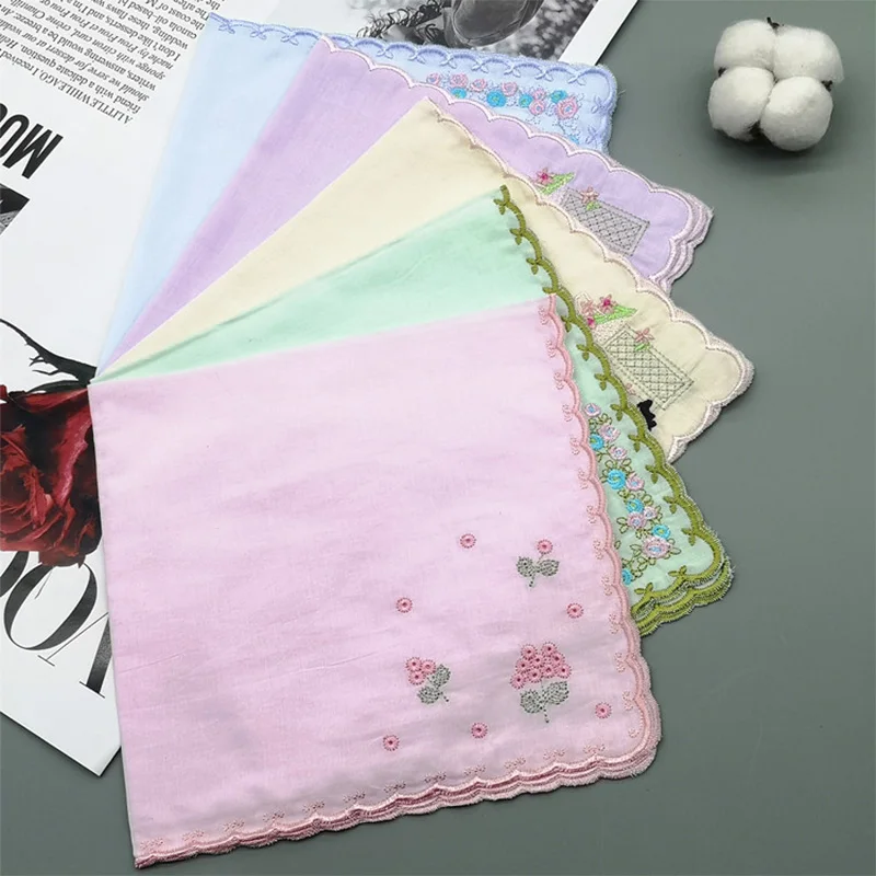 

Square 38CM Hot Cotton Handkerchief Embroidery Cup Mug Dish Doily Dining Tea Coffee Coaster Wedding Hotel Party Christmas Gifts