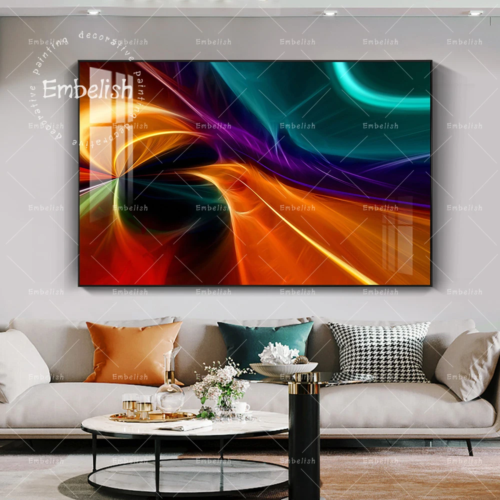 

Embelish Background Abstract Feather HD Print Canvas Oil Paintings For Living Room Modern Home Decor Wall Art Modular Pictures