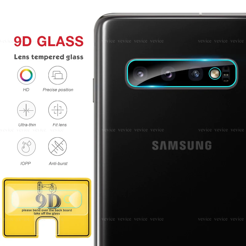 Защитное стекло для объектива 9D Samsung Galaxy S10 S9 s8 Note 10 9 8 M10 M20 M30 закаленная пленка