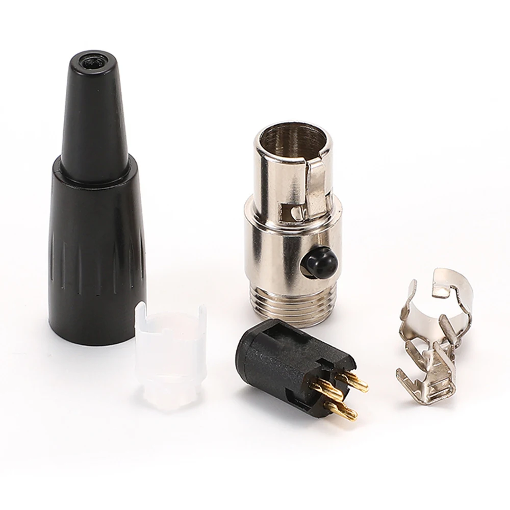 

1PCS 3 4 5 PIN Mini XLR Female Aviation Connector for Zinc Alloy Microphone Audio Video Connect Copper with Gold Plated