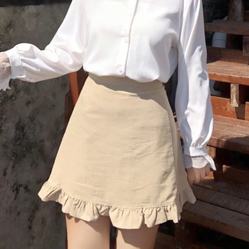 

New Summer Fashion Simple Versatile Fresh Solid Color Skirt /