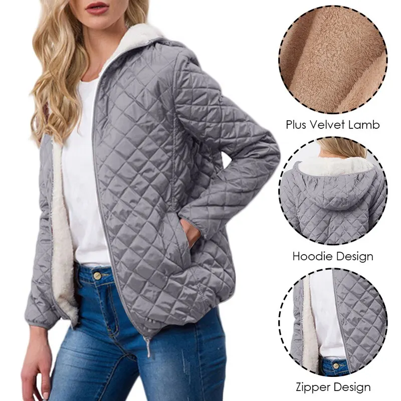 Зимние женские куртки для бега 2019 толстый теплый вельветовый джемпер из овечьей