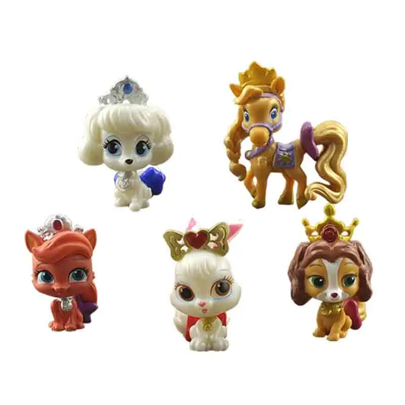 5PCS FIGURE 5 шт./партия, 5 см, Q дворцовые игрушки для домашних животных, принцесса рапунель, Белоснежка, Белоснежка, кролик, ягода, Белль, щенок, чашка, кукла «Золушка» - Цвет: 5PCS FIGURE