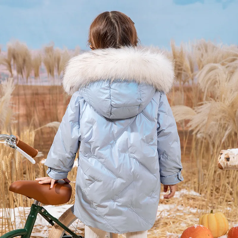 

Baby's Warm Jacket Children Clothing Little Girl Winter Coats White Duck Down Jackets Children's Fashion Coat Kids Outerwear