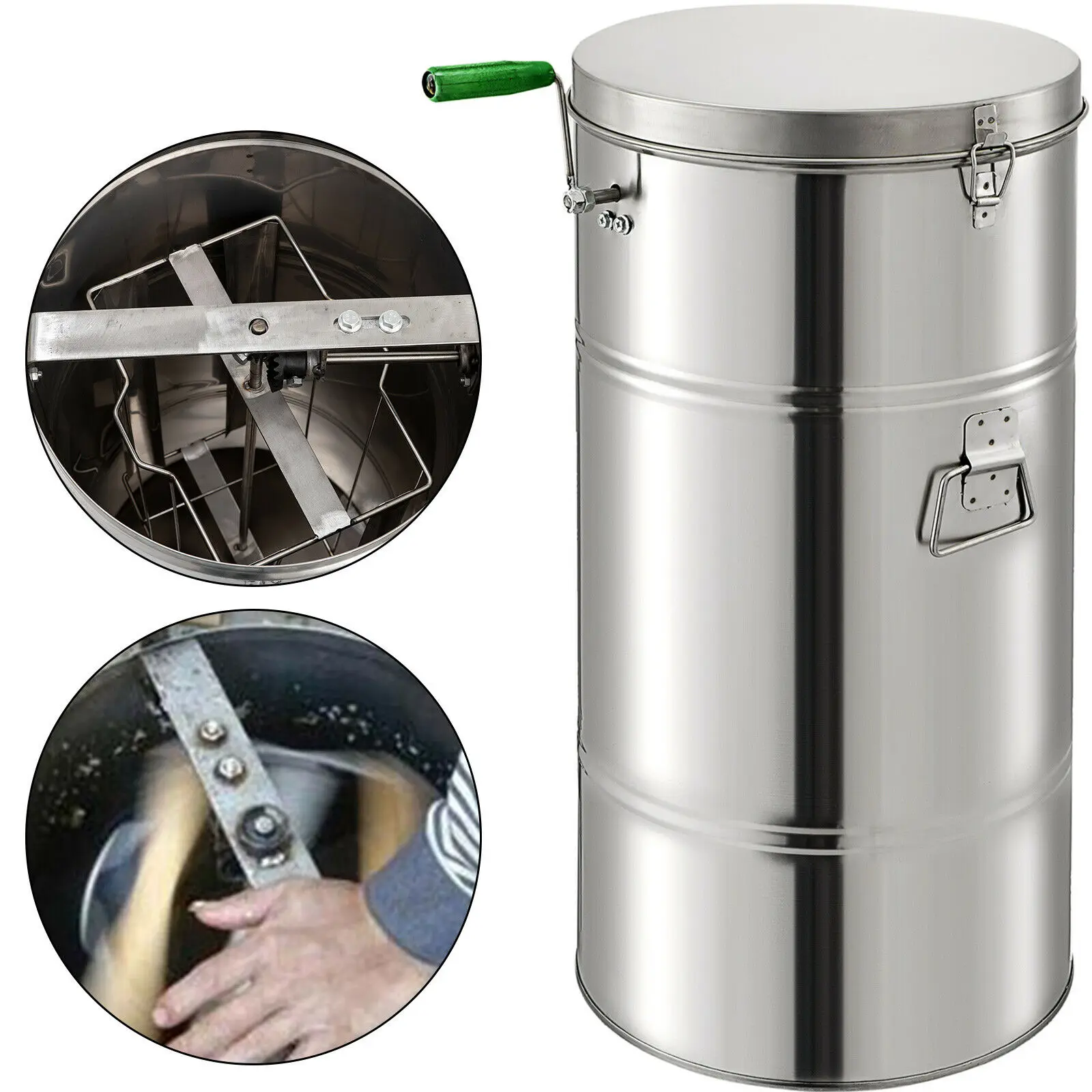 

VEVOR Manual Honey Extractor 2 Frame Stainless Steel Honeycomb Spinner Crank Beekeeping Equipment