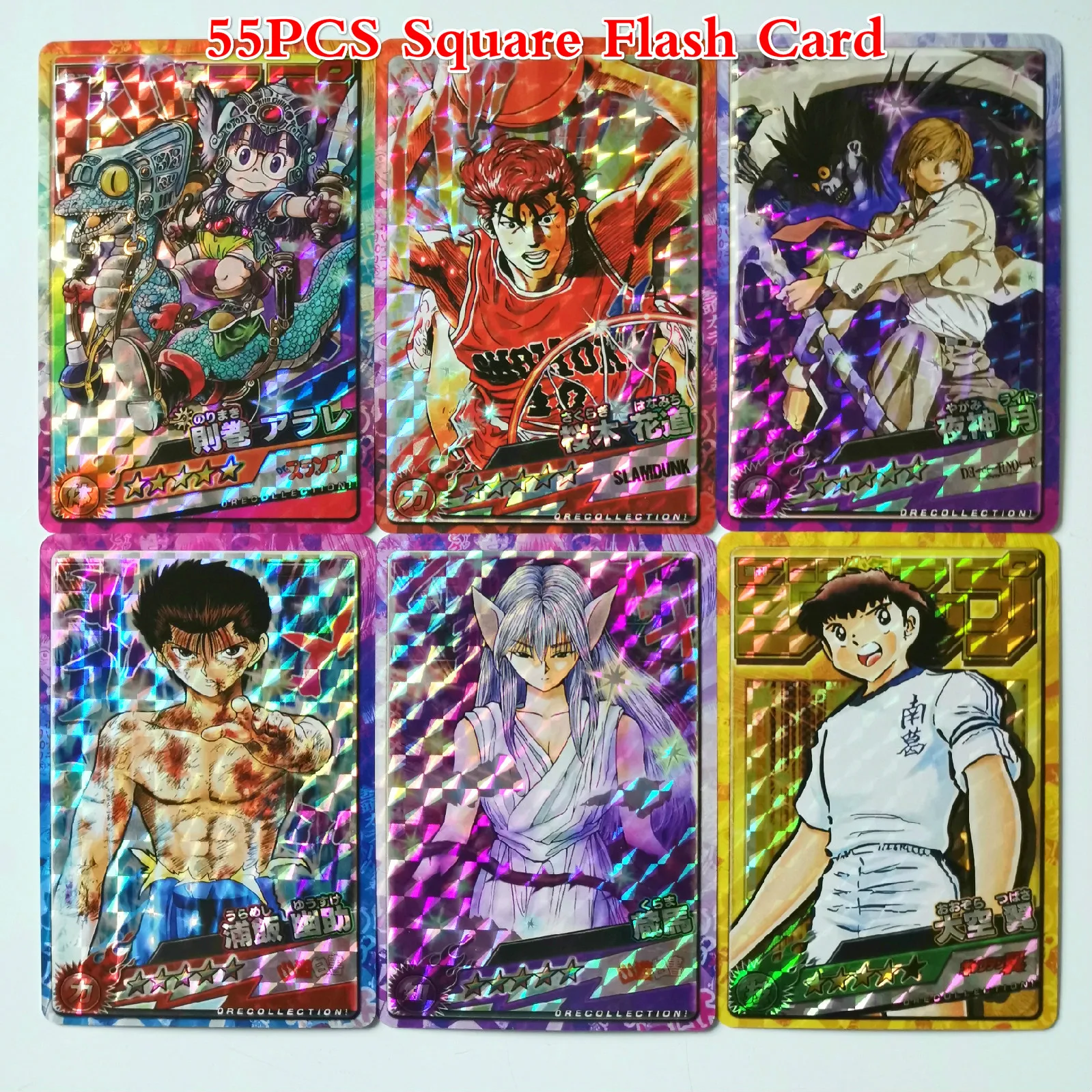 55 шт./компл. Jump Force 50th SLAM DUNK YuYu Hakusho Arale юбилейные игрушки хобби Хобби Коллекционные вещи игровая коллекция карт - Цвет: 55PCS Square Flash