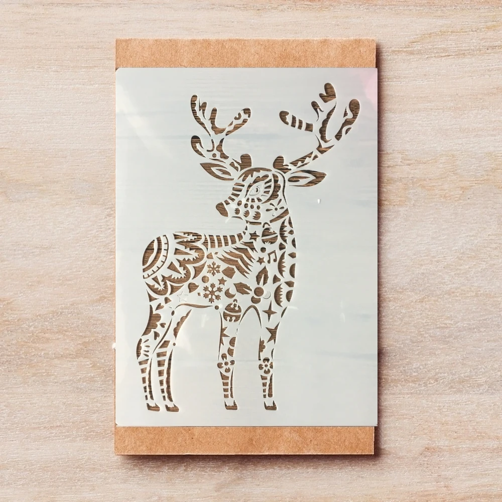 

1Pcs A4 29x21cm Hand Draw Deer Animals DIY Layering Stencils Painting Scrapbook Coloring Embossing Album Decorative Template