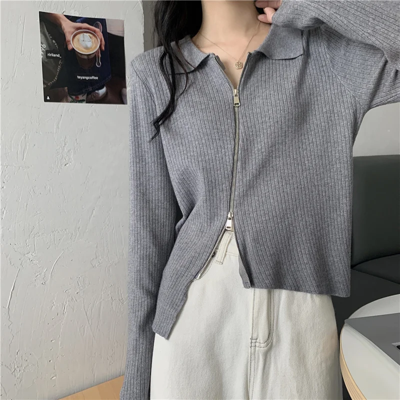 

Новинка Осень-зима воротник поло на молнии