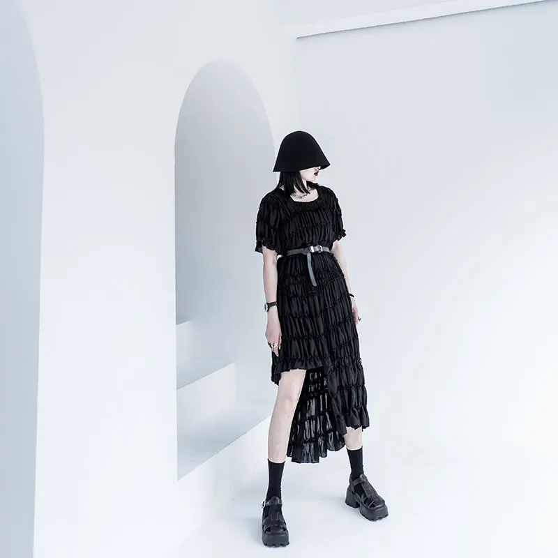 XITAO нерегулярные женское платье модные новые Для женщин черный белый цвет плюс