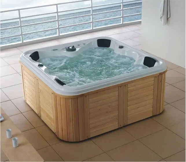

2120X2120X900mm 4 people Swimming Pool whirlpool Bathtub Acrylic Hydromassage Surfing Massage SPA YS801