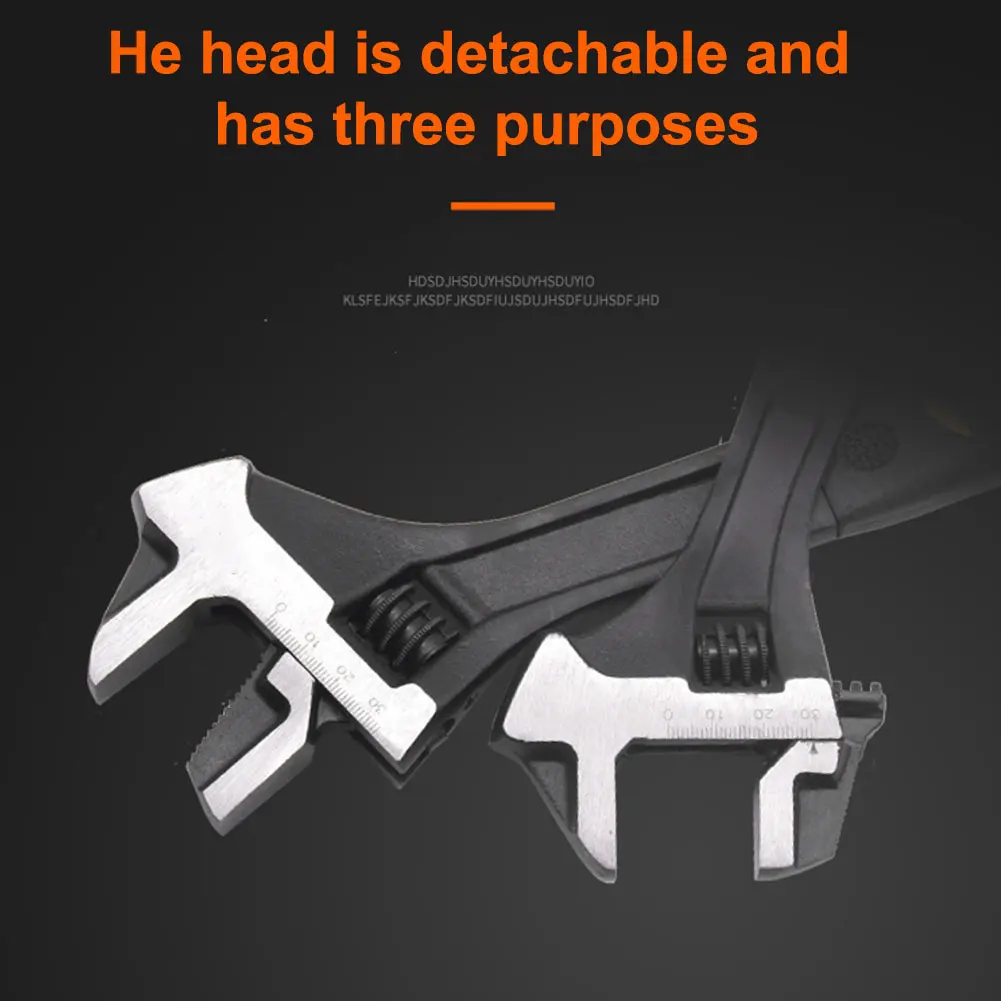 

Professional Adjustable Wrench Home Hand Tool Car Multifunctional Spanner Durable Thickened Handle For Pipe Rapair Ergonomic