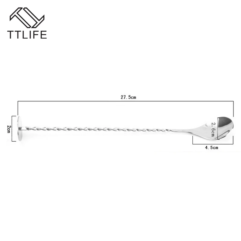 TTLIFE нержавеющая стальной Резьбовой стержень ложка мордочка палка кофе Коктейль