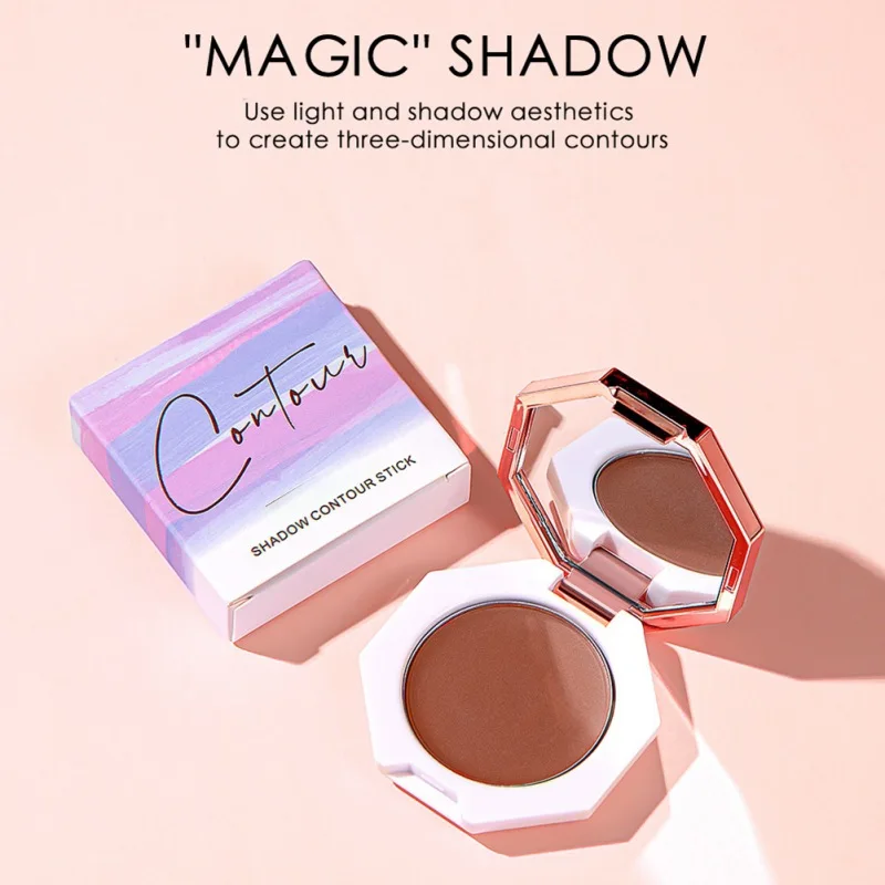

Dark Brown Shadow Powder Oil-Control Makeup Base Full Cover Dark Circle Eyes Face Make Up Skin Brighten Cosmetics
