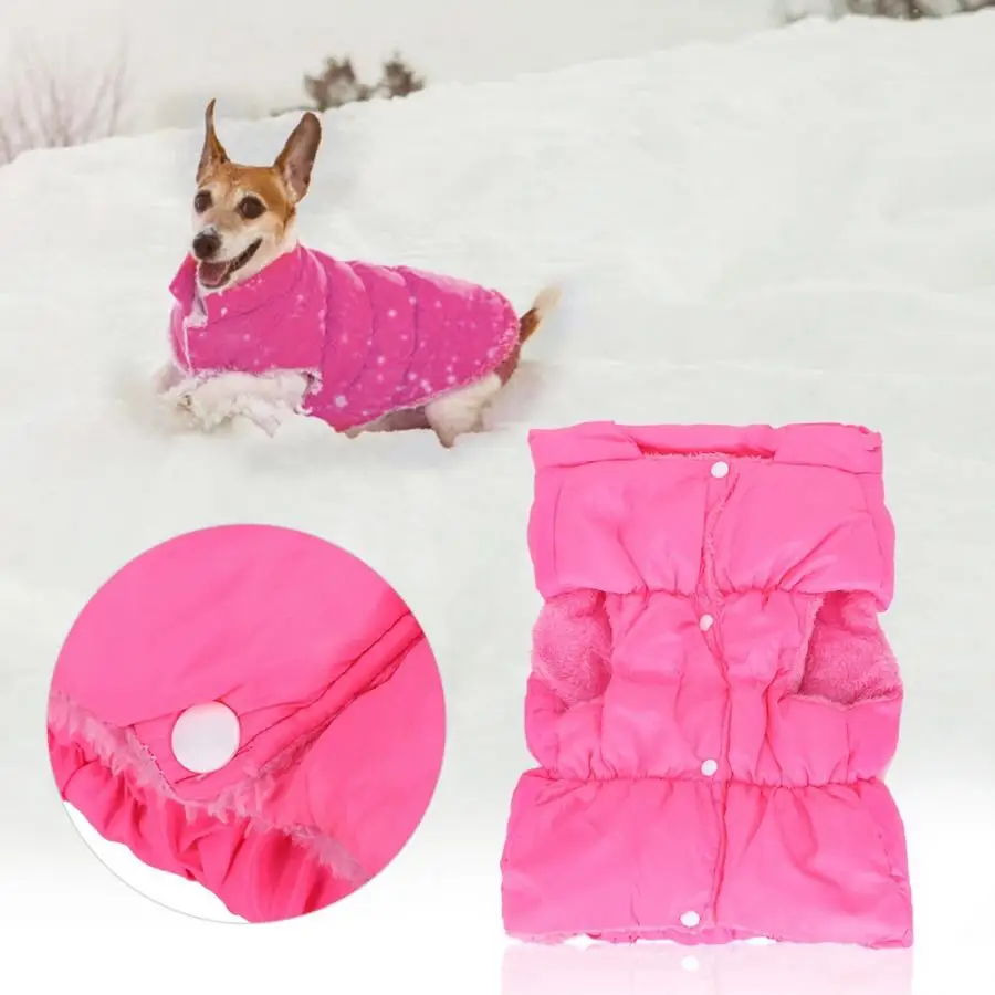 Одежда из хлопка для домашних животных пальто собак куртки полиэстера розовая