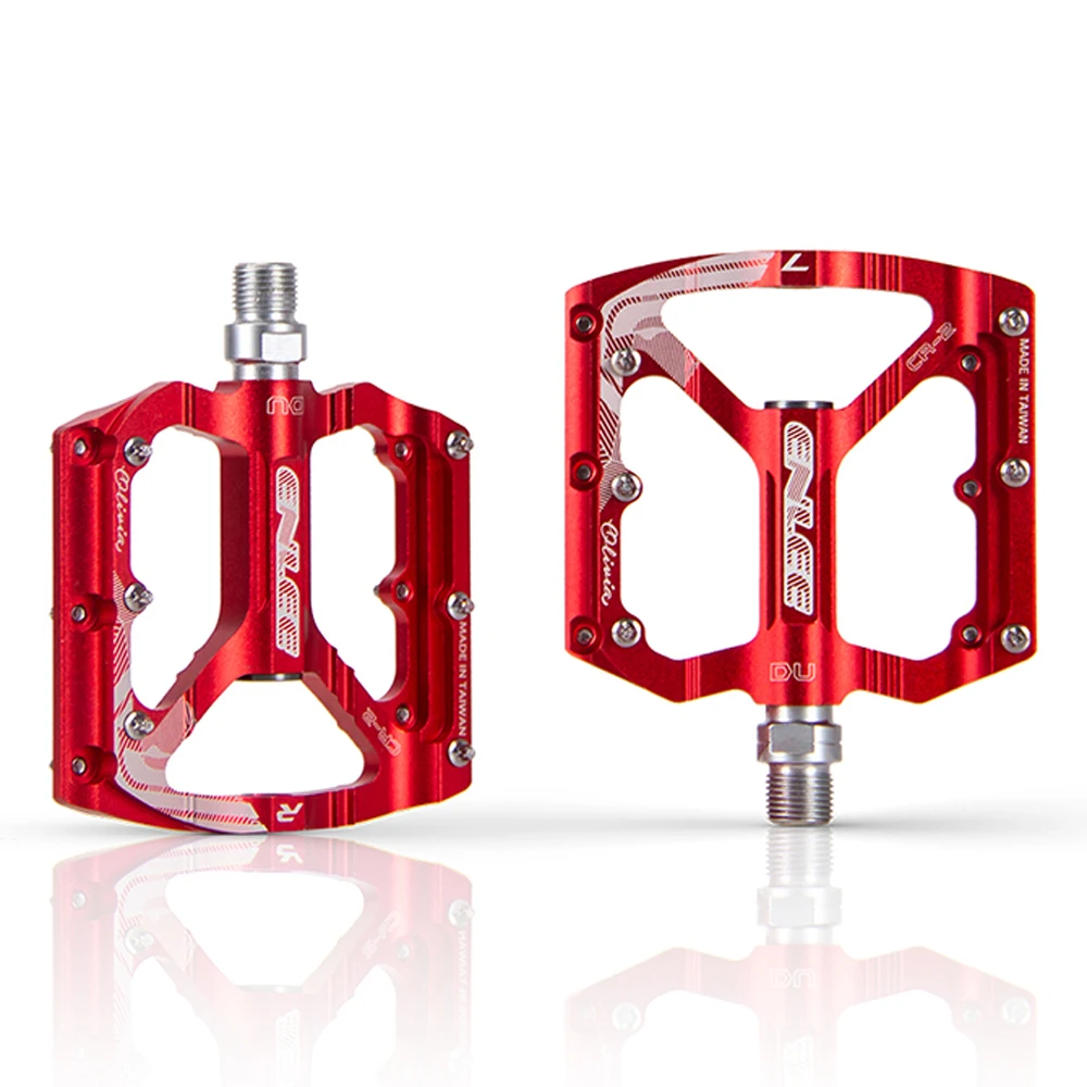 

New Mountain Bike Pedals Red And Black Platform Alloy Road Bike Pedals Ultralight MTB Bicycle Pedal Bike Accessories
