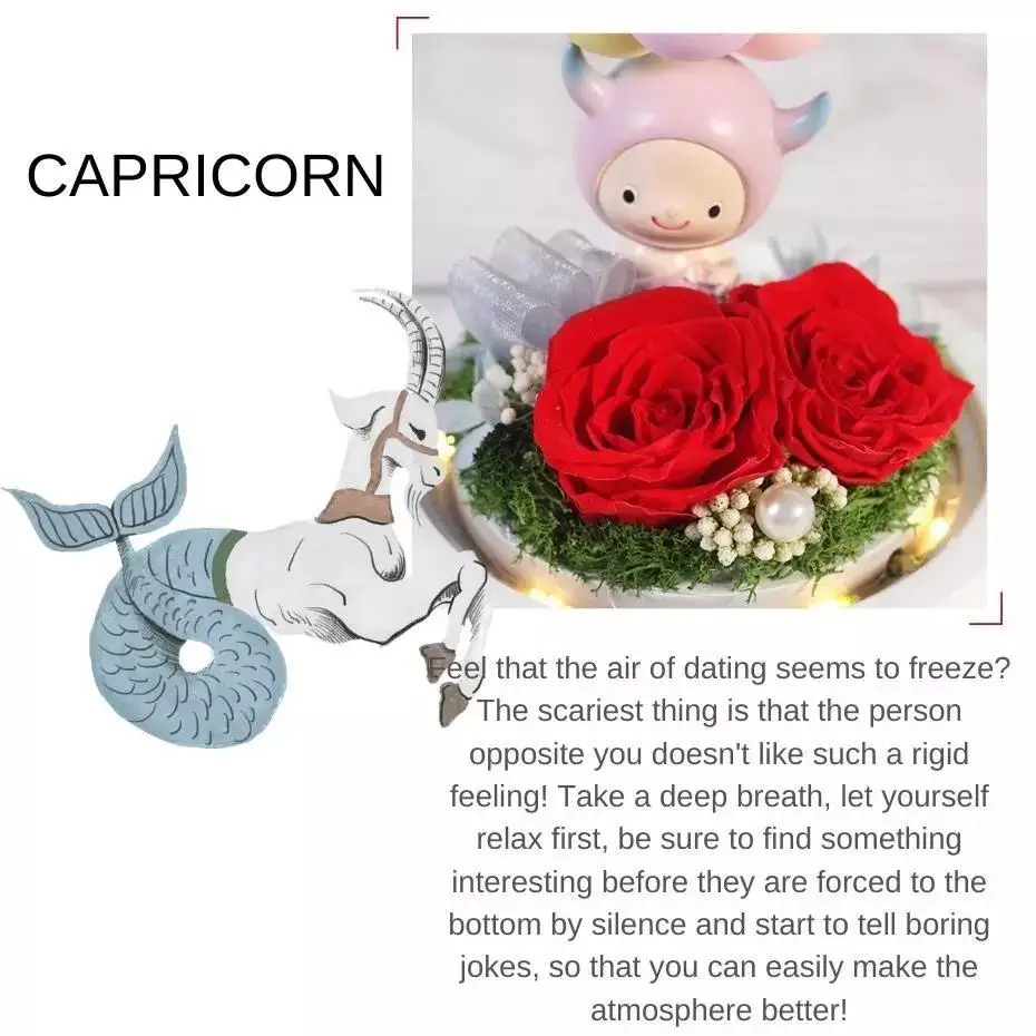 

Creativity Twelve constellations Molding Eternal Preserved Fresh Rose LED Light In A Flask Immortal Rose Valentine's Day Gifts
