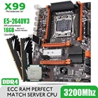 Комплект материнской платы Atermiter X99 Turbo DDR4 D4 с Xeon E5 2640 V3 Стандартный ЦПУ 2 шт. X 8 ГБ = 16 Гб 3200 МГц DDR4 память REG ECC RAM