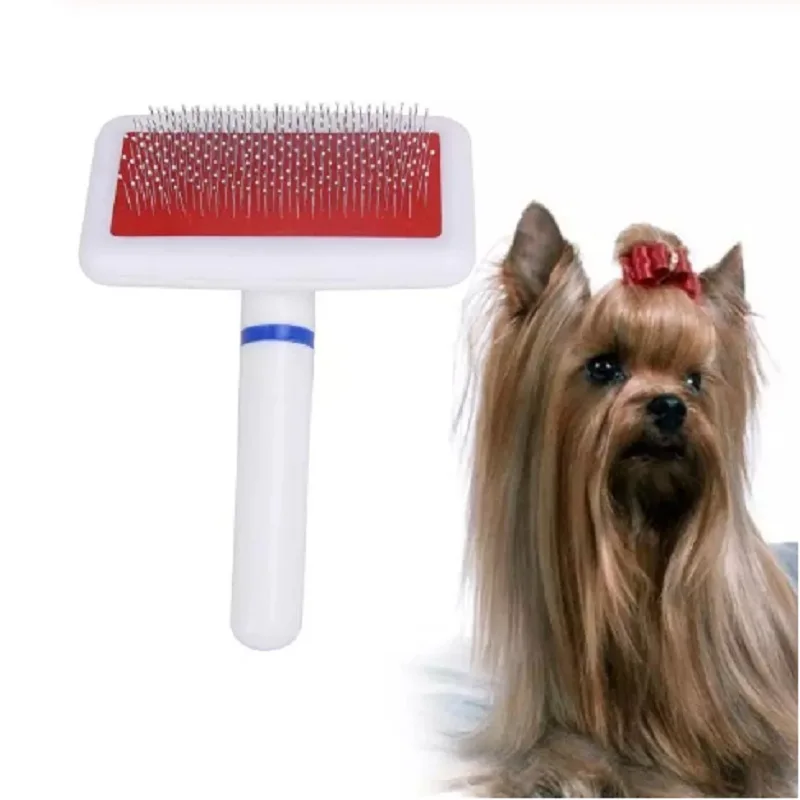 Расческа для груминга кошек белая игольчатая насадка на подушку безопасности