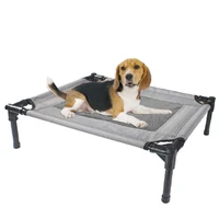 pet camping bed oxford cloth removable washable breathable wrought iron moisture proof four season dog mat lightweight sturdy