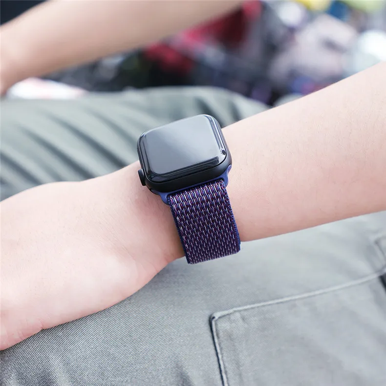 Ремешок для apple watch band sport loop apple watch 5 4 3 band 44 мм 40 мм iwatch 5 4 42 мм 38 мм correa нейлоновый браслет pulseira nato