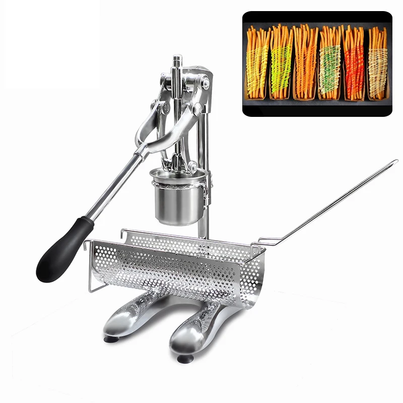Manual Stainless Steel Fries Squeezer 30CM Super Long Fries Making Machinery  Noodle Machines  Mashed Potato Machine
