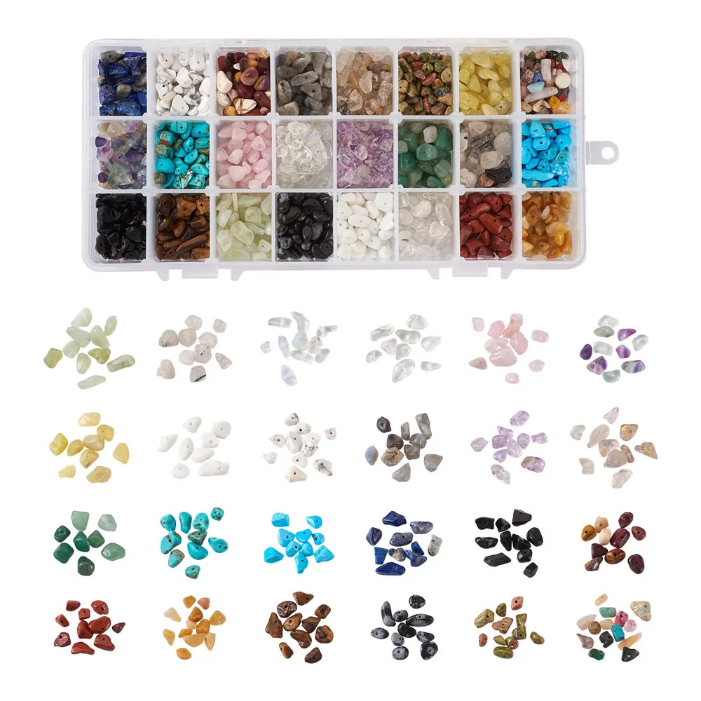 

1Box Natural & Synthetic Chip Beads For Bracelet Necklace Earring jewelry making DIY Decor Accessories Mix Color