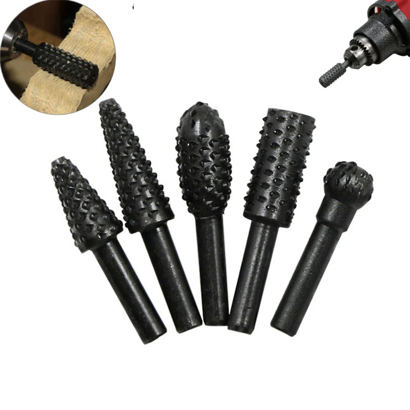 

1/4'' 5Pcs/Set Drill Bit Set Cutting Tools For Woodworking Knife Wood Drilling Carving Artifact Tool Woodworking Tool